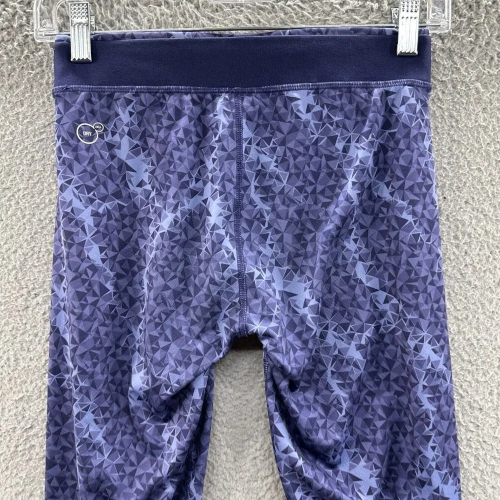 Puma Leggings Women's Small Purple Geometrical Print‎ Capri Leggings